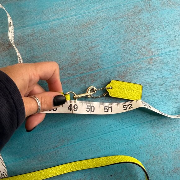 COACH Lime Green Leather Replacement Strap & KeyFob Hangtag - Picture 5 of 5